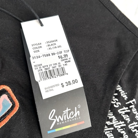 “NWT” SWITCH  REMARKABLE SIGNATURE TSHIRT - Picture 6 of 8